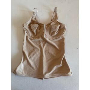 Miraclesuit Shapewear Nude Camisole Tank Top Beige Style 2782 Sz 36C Underwire